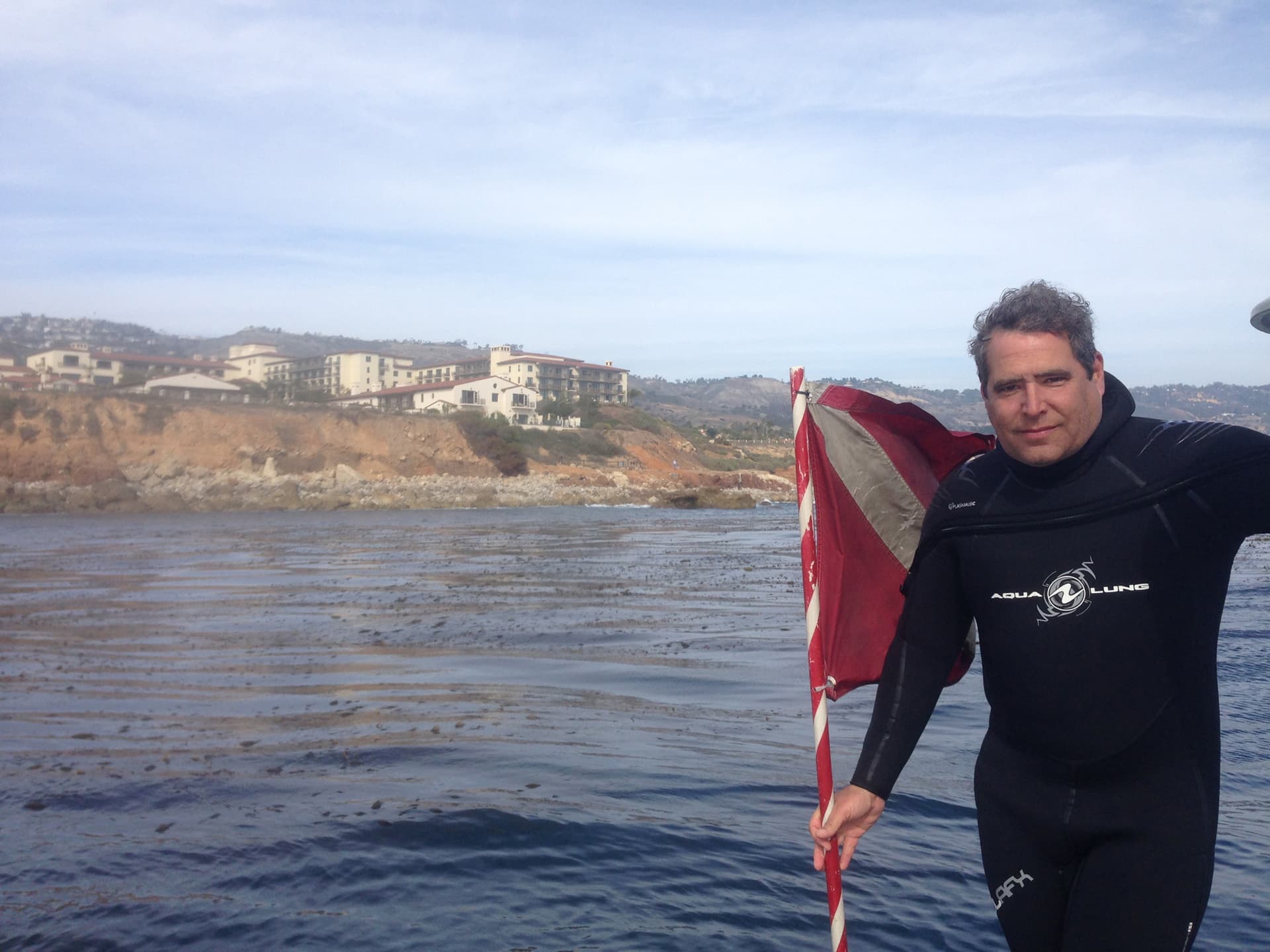 <p>Executive Director Tom Ford and The Bay Foundation hope to restore 150 acres of underwater kelp beds below Terranea by the time the project is complete. The team of about 200 people, have spent thousands of hours removing sea urchins by hand. </p>
