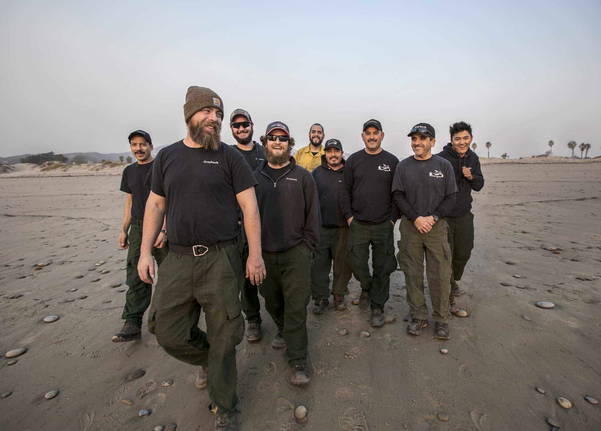 <p>Grayback Forestry crew had just arrived from Oregon to help with the cleanup and to make sure the initial fire was under control.</p>

