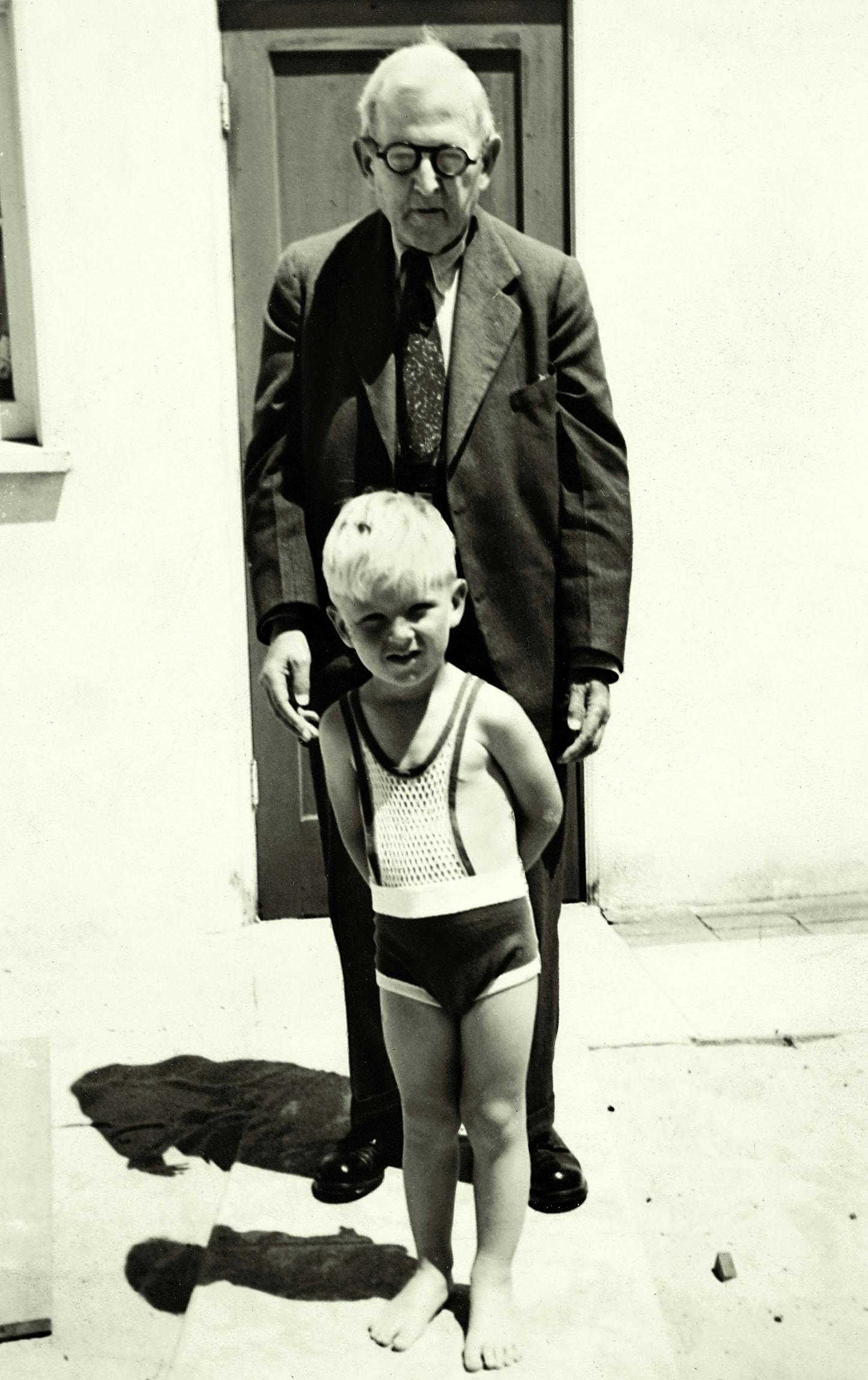 <p>Bing Copeland with his grandfather.</p>
