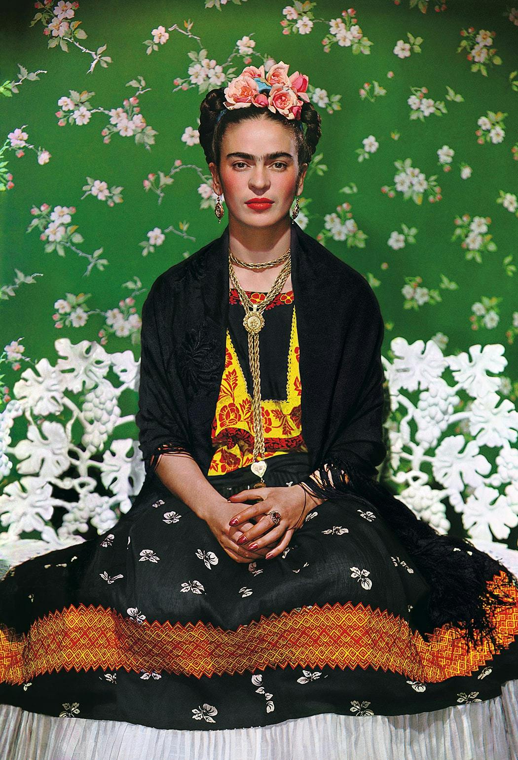 <p>Nickolas Murray<br />
"Frida on Bench"<br />
Nickolas Murry Photo Archives<br />
Image courtesy of the Fine Arts Museums of San Francisco</p>
