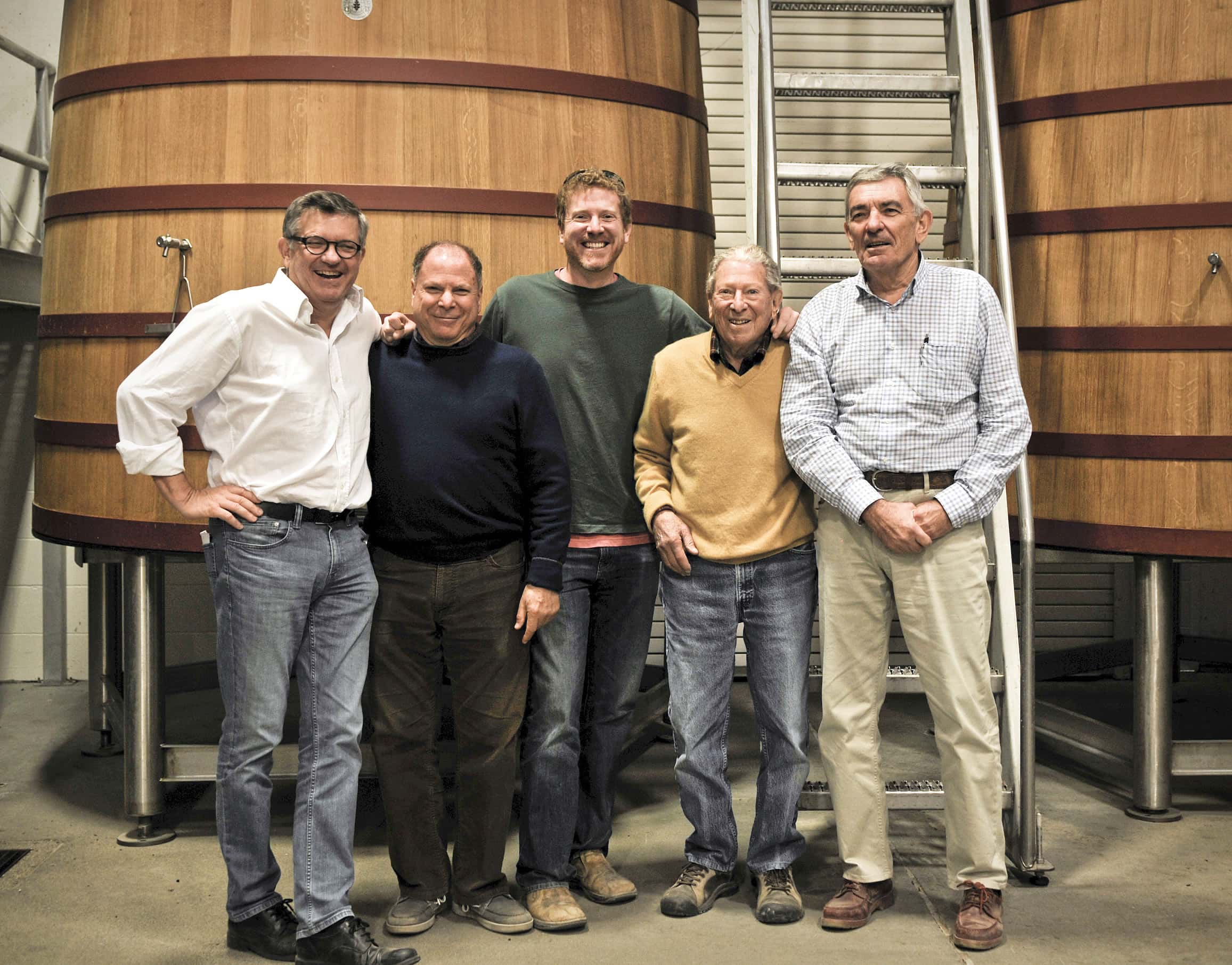 <p>Tablas Creek Partners Francois Perrin, Danny Haas, Jason Haas, Robert Haas, and Jean Pierre Perrin </p>